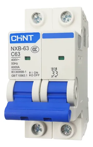 comprar Pastilla Interruptor Termomagnetico 2x63a Riel Din C 6ka