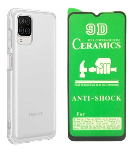 Estuche Funda Forro Rígido + Cerámica Para Samsung A12