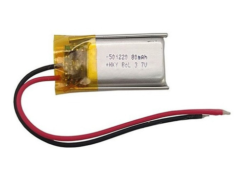 80mah Bateria Recargable 501220 Lipo  3.7v 20x12x5mm