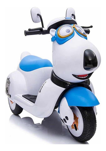 Motocicleta Eléctrica Edext 12v Para Niños 2-7 Años Color Azul