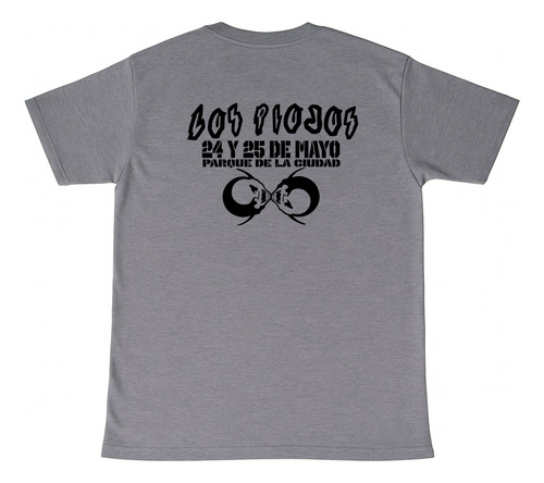 Remera Los Piojos Con Fecha Parque De La Ciudad | Gris