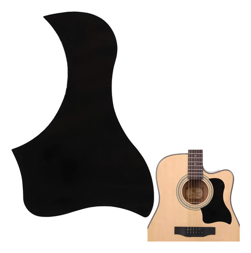 Escudo Para Violão Folk Jumbo Classico Aço Nylon Preto Desenho Gota