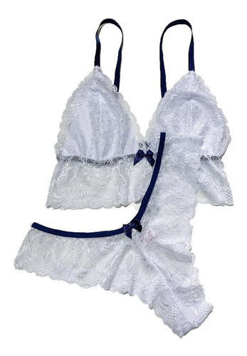Kit 3 Conjunto Lingerie Sexy Calcinha E Sutia S/ Bojo Rd006