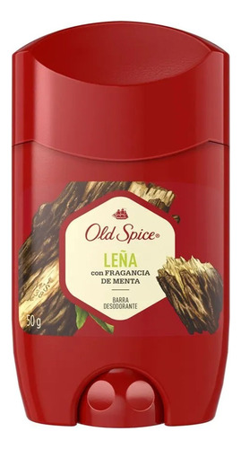Desodorante Barra Old Spice Leña 50g Fragancia Menta