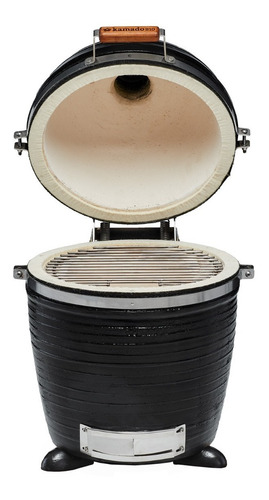 Imagen 2 de 10 de Parrilla Kamado Kb10 Negro Horno Ahumador Nano Cuotas