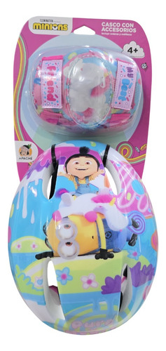 Kit De Casco Rodilleras Y Coderas Minions Agnes Unicornio