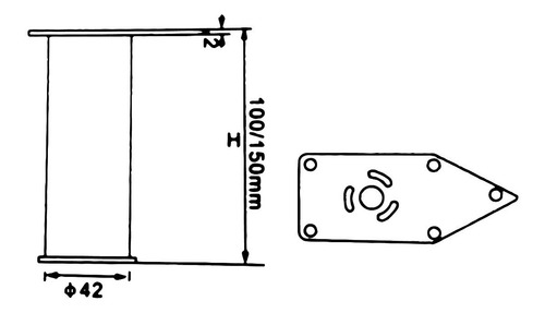 Combo 2 Patas Para Mueble De Aluminio A084 Bluexpress®