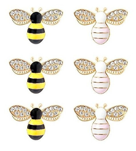 Pendientes Abeja Rhinestone Esmalte, 40 Piezas, Proyecto