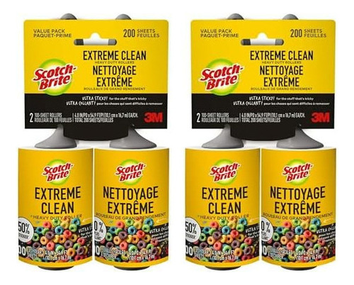 Scotch-brite Extreme Clean Rodillo Para Pelusas, 50 % Más P
