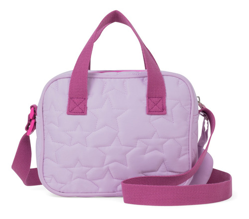 Bolsa tiracolo Cloe Girls para meninas com estrela roxa bordada