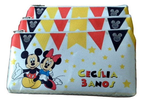 20 Bolsinha Necessaire Personalizada Lembrancinha Minnie Ros