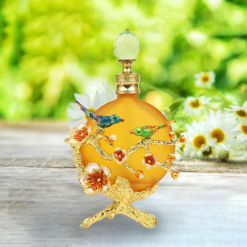 Frasco De Perfume Vintage Vazio, Frasco De 6x14cm Amarelo