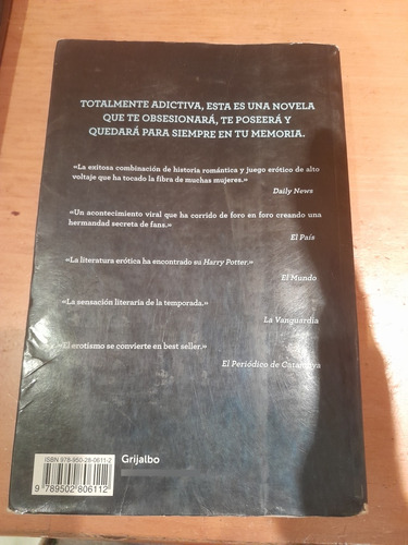50 Sombras Liberadas Libro Español.edición No De Bolsillo (Usado)