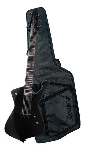 Guitarra Ibanez 7 Cordas Ictb721 Iron Label Black Flat Bkf Orientação Da Mão Destro