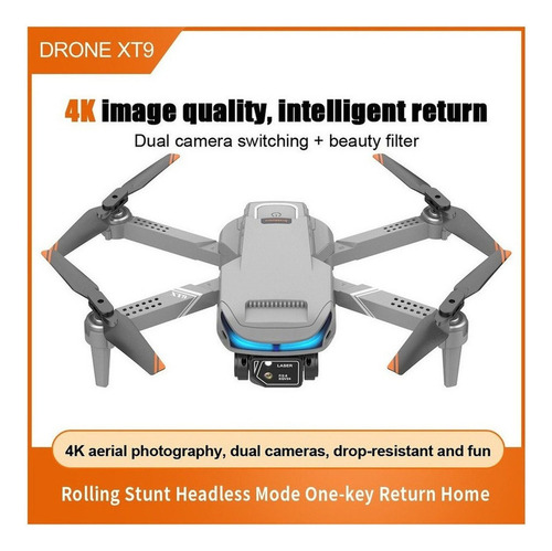 Minidrones Profesionales Xt9 Con Doble Cámara, 2 Baterías