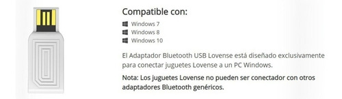 Usb Bluetooth Lovense. Adaptador Pc Windows Lush 2.0