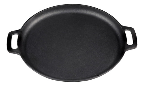 13.75inch Preseasoned Cast Iron Pizza Pan With 2 Side H...