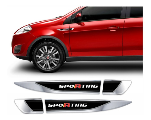 Adesivos Aplique Lateral Fiat Palio Sporting 2013/2017 Res72