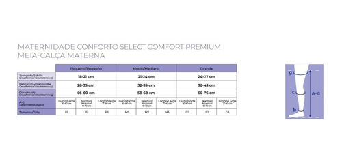 Meia Calça Gestante Sigvaris Select Comfort 20-30 Elástica
