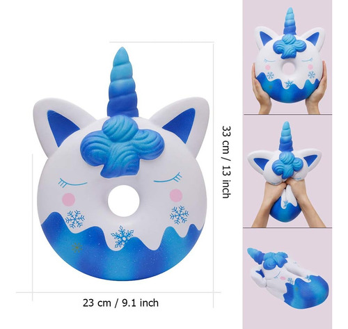 Anboor 13 Pulgadas Squishies Jumbo Unicorn Donut Kawaii Soft