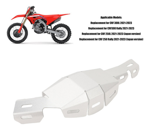 . Escudo Térmico De Escape De Motocicleta Aluminio Plateado
