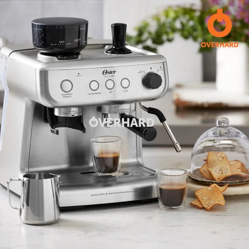 Imagen 6 de 10 de Cafetera Espresso Oster 7300 Molinillo Barista 15 Bares 12ct