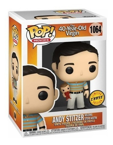Funko Pop Andy W/ Steve Austin #1064 Virgen A Los 40 Chase