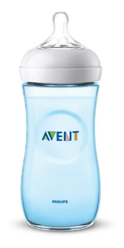 Mamadeira Avent Pétala 330ml Azul Anticólica Bico Pétala 6m+