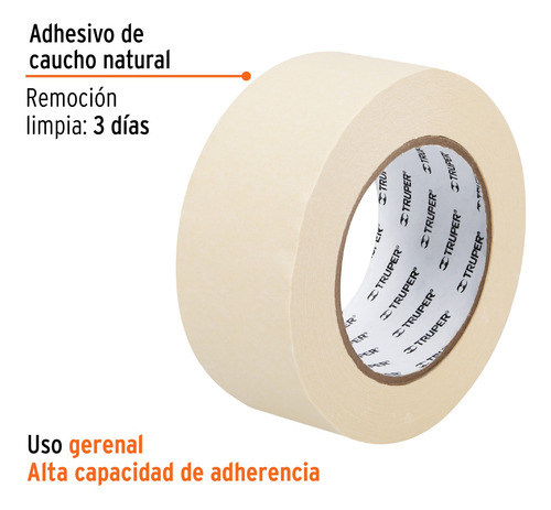 Masking Tape 2' X 50 Mt Truper 12593
