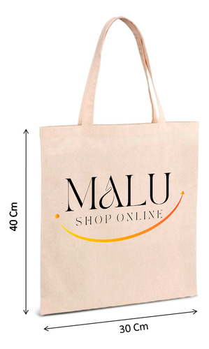 200 Bolsas Sacolas Algodão Ecobag Personalizadas Logo 38x40