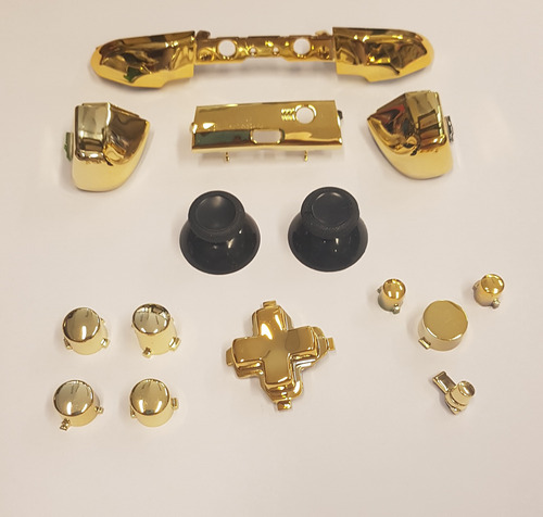 Kit Botões Rb Lb Dourado Compatível Com Controles Xbox One S