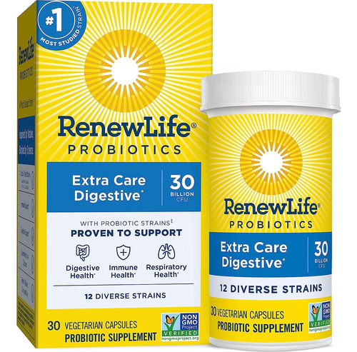 Renew Life Probióticos Apoyo Digestivo 30 Billones X 30 Cáps