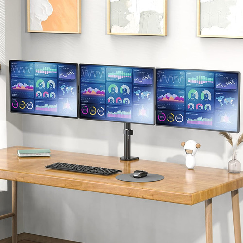 Soporte De Escritorio Monitor Lcd Triple Soporte Horizo...
