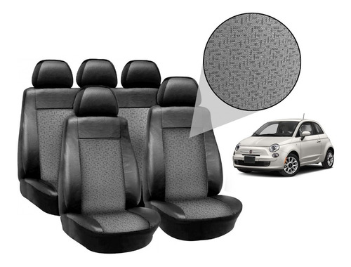 Fundas Cubre Asientos P/ Fiat 500 C/ Jackard Premium