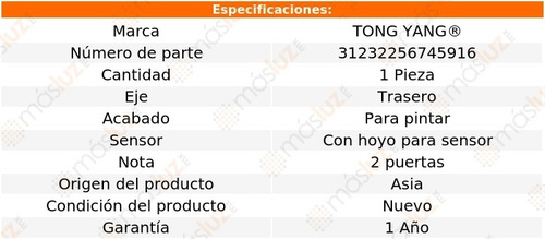 Defensa Trasera C/hoyo P/sensor P/pintar 320i 12/13