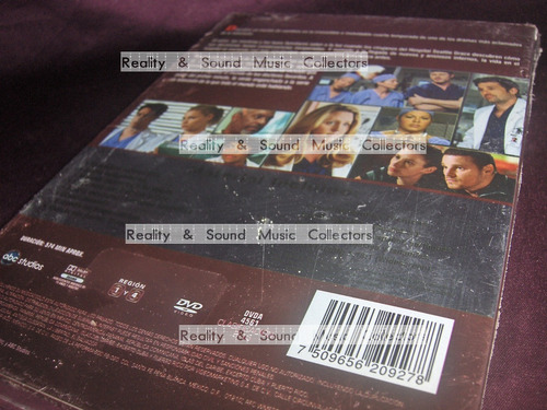 Greys Anatomy Cuarta Temporada Extendida Serie Dvd 5 Discos (Usado)