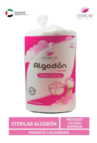 Sterilab Algodón Pima Peruano Prensado 1 Kilo Unidad Csc