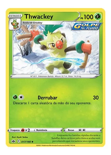 Kit Carta Pokémon Rillaboom Thwackey Grookey Espada Escudo