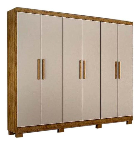 Guarda Roupa Casal 6 Portas E 2 Gavetas Sergipe Naturale - B