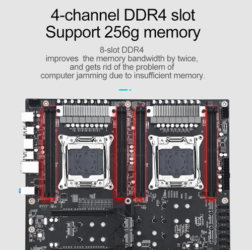 Placa Mae Jingsha Js99 D4 X99 Dual Cpu Raid 7x Nvme