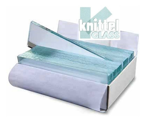 Imagem 2 de 4 de Lâmina Microscópio Knittel Ponta Fosca Cortada Cx 50 Unids.
