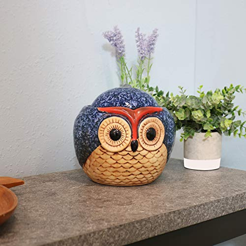 Sunnydaze Ceramic Owl - Fuente De Mesa Interior De 6 Pulgada