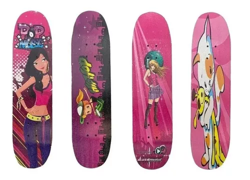 Skate feminino menina anime annie lol semi profissional iniciante com  capacte proteção rosa completo - Hypeboards - Skate Infantil - Magazine  Luiza