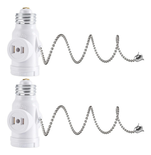 Adaptador Conector Luz E26 2 Divisor Bombilla Polarizada