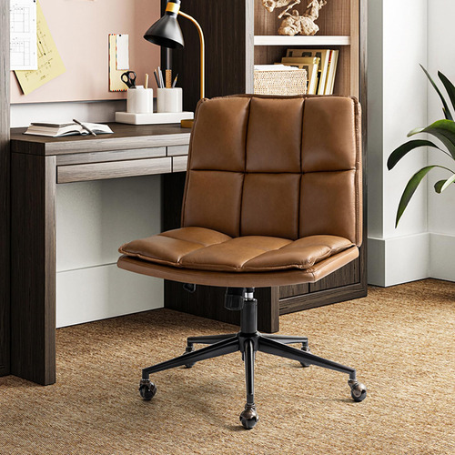 Hulala Home Modern Faux Leather Home Office Chair With Tilt.