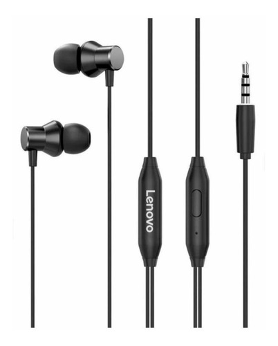 Imagen 2 de 8 de Auriculares In-ear Lenovo Hf130 3.5mm Con Microfono Y Cable
