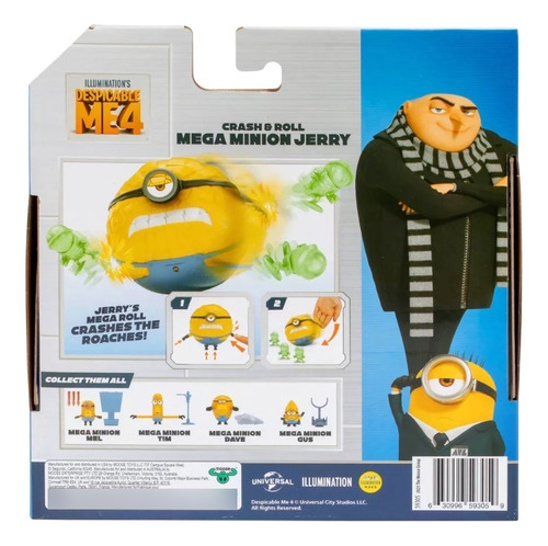 Boneco do Mega Minion Jerry Crash And Throw do Meu Malvado Favorito 4