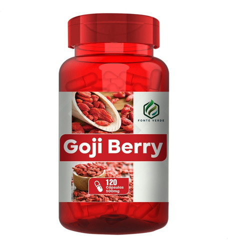 Goji Berry Suplemento Alimentar Puro Natural - 120 Cápsulas Sabor Sem Sabor