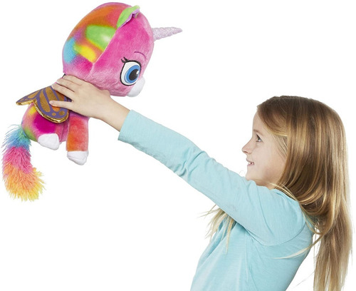 Fabuloso brinquedo de pelúcia Felicity Rainbow Unicorn de 14 polegadas