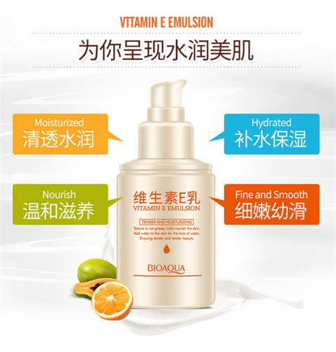 Crema Emulsión Bioaqua Con Vitamina E Humectante 100 Ml
